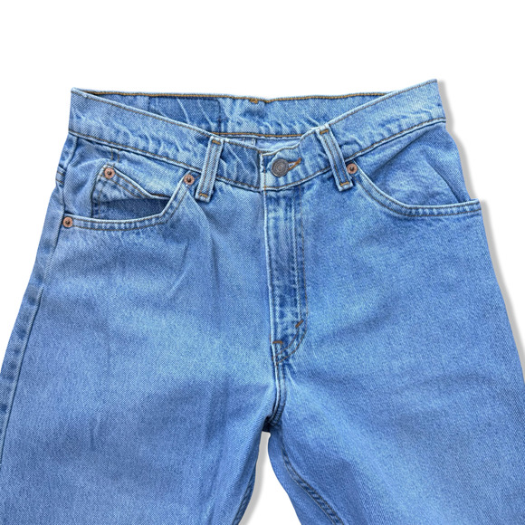 Vintage Levi’s 950 Women’s Blue Jeans 7 MED USA Made Relaxed Fit Tapered Leg - Picture 3 of 16